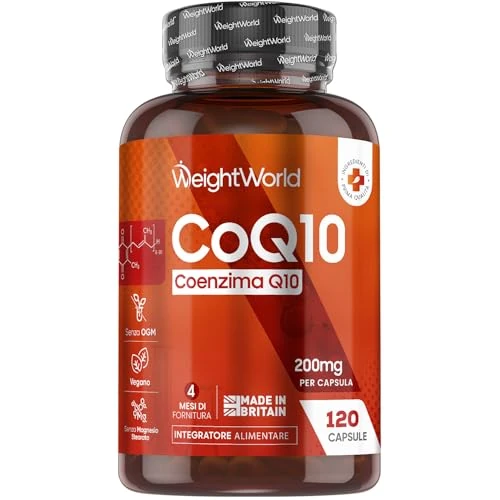 Limited offer: CoQ10 Supplement 200mg | 120 Vegan Co Enzyme Capsules | 4 Months Supply | Ubiquinone Form | High Absorption CoQ10 Supplements | Made in Britain | Non-GMO & Magnesium Stearate Free from 19.99 EUR to 18.99 EUR (save 5%)