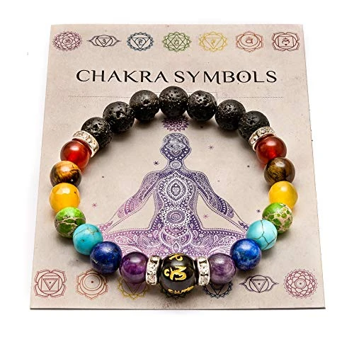 Offerta a tempo: WICCSTAR Doppio Chakra Bracciale Yoga Reiki. Energia Guarigione Equilibrio Pietre vere Gioielli - 0.00% da 13.79 € a 13.79 €