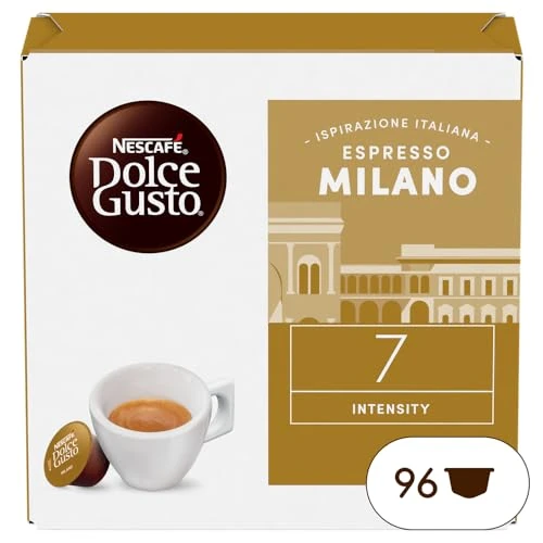 Begrenztes Angebot: NESCAFÉ DOLCE GUSTO Espresso Milano Caffè, 6 Packungen mit 16 Kapseln (96 Kapseln) von 45.55 EUR auf 45.55 EUR (Rabatt 0%)