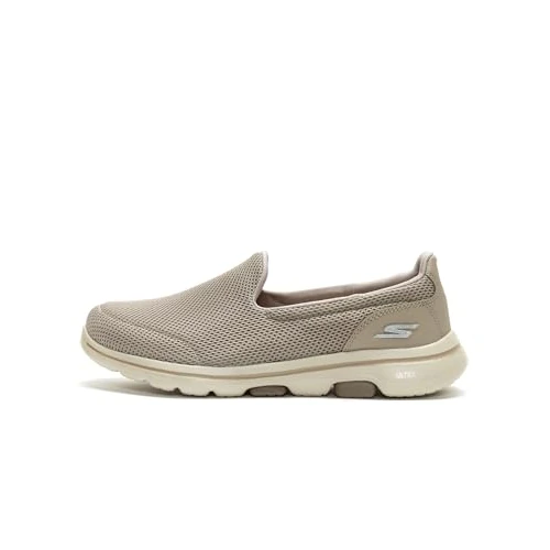 Limited-time offer: Skechers Women's GO Walk 5 Slip On Trainers, Taupe Textile Trim, 3.5 UK Wide from 64.00 GBP to 49.94 GBP (save 22%)