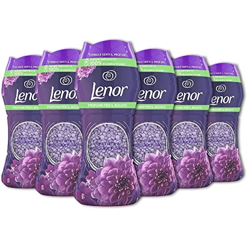 Oferta ograniczona: Lenor Perełki zapachowe do prania w pralce z zapachem ametystu i kwiatów, zestaw 6 szt. (6 x 210 g), wzmacniacz zapachu, rozmiar maxi, 100% plastik z recyklingu z 181.98 PLN na 181.98 PLN (zniżka 0%)