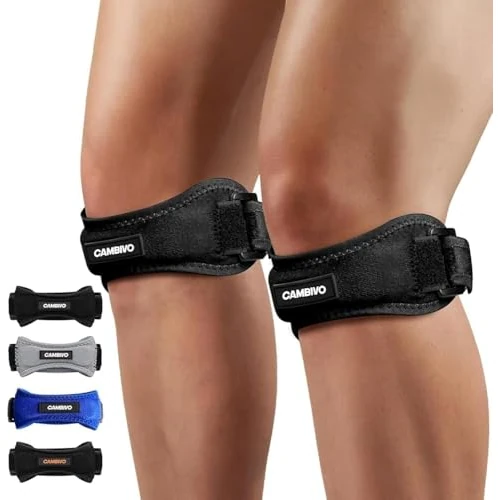 Offerta a tempo: CAMBIVO Tutore Ginocchio Rotulea Regolabile 2 Pezzi, Ginocchiera Ortopedica con Cuscinetto di Compressione, Ginocchiera Rotulea per Tendinite, Infortunio Sportivo, Corsa, Sport - 25% da 19.99 € a 14.99 €