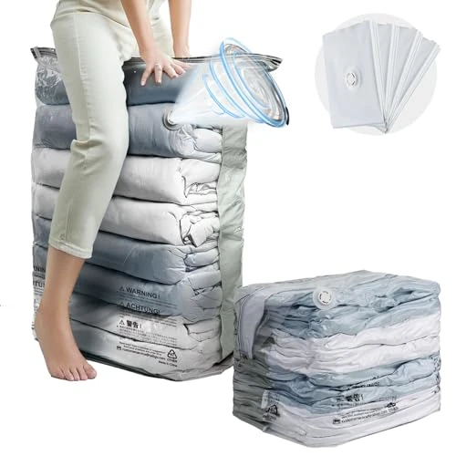 Oferta limitada: TAILI Cubo Bolsas Vacio Ropa, Jumbo 4 Pack (80×100×38 cm), Blanco Crema de 23.99 € a 23.99 € (ahorro 0.00%)