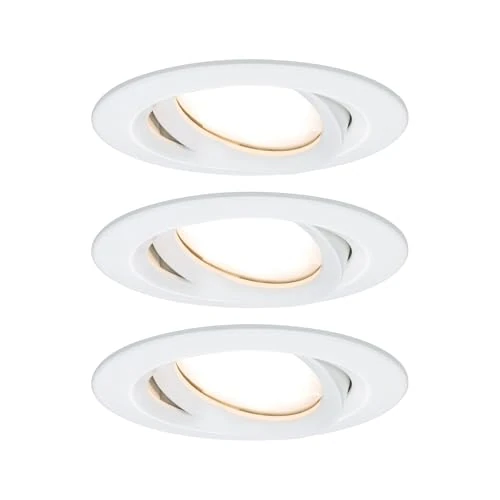 Limited-time offer: Paulmann 93682 Nova Plus LED recessed luminaire Set of 3 Round Swivel 3x6.8W IP65 dim recessed Spotlight White matt spot Aluminium recessed lamp 2700K from 116.47 £ to 116.47 £ (save 0.00%)