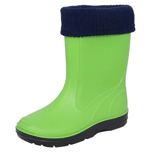 Offerta a tempo: Beck Basic 860, Stivali Da Pioggia Con Fodera Rimovibile Unisex Bambini E Ragazzi, Verde (Green), 27 EU - 45% da 29.99 € a 16.56 €