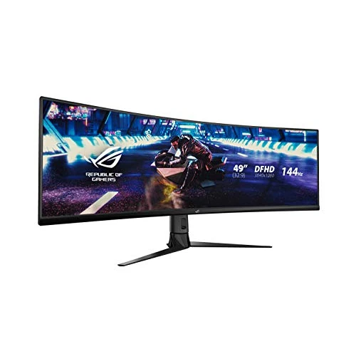 ASUS ROG XG49VQ - Ecran PC Gaming Esport 49" UWQHD - Dalle VA incurvée 1800R - 32:9-144Hz - 3840 x 1080-400cd/m² - Display Port, 2X HDMI et 2X USB 3.0 - AMD FreeSync 2 HDR - AuraSync