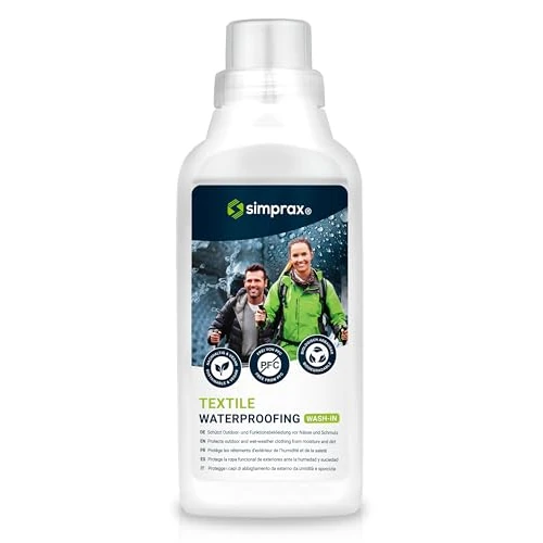 Oferta limitada: SIMPRAX® Detergente Lavadora Liquido para Gore-Tex Sympatex y Softshell - Sin PFC Vegano y Certificado OEKO-TEX - Impermeabilizante Textil ideal para Ropa Tecnica y Outdoor, Lavadora o Mano - 500 ml de 19.99 € a 19.99 € (ahorro 0.00%)