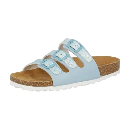 Limited-time offer: Lico Girls Bioline Kids Mules, Turquoise (Türkis Türkis), 1 UK from 21.50 £ to 21.50 £ (save 0.00%)