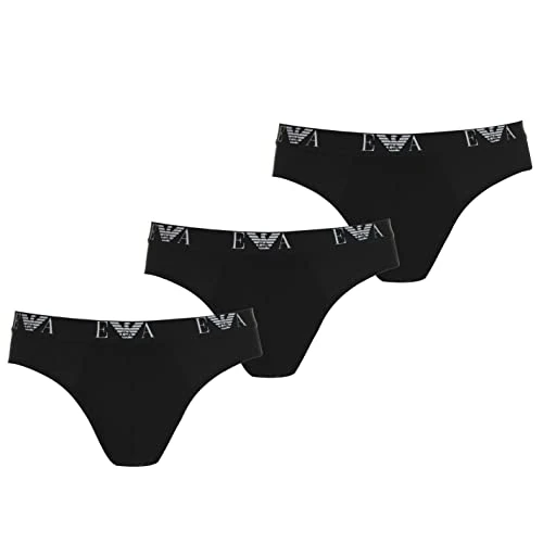 Offerta a tempo: Emporio Armani 3-pack Brief Essential Monogram, Boxer Uomo, Nero, M - 16% da 49.00 € a 41.00 €