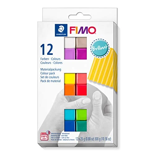 Limited offer: STAEDTLER 8023 C12-2 FIMO Soft Oven-Hardening Polymer Modelling Clay - Assorted Brilliant Colours (Pack of 12 x 25g Blocks) from 22.70 EUR to 22.70 EUR (save 0%)
