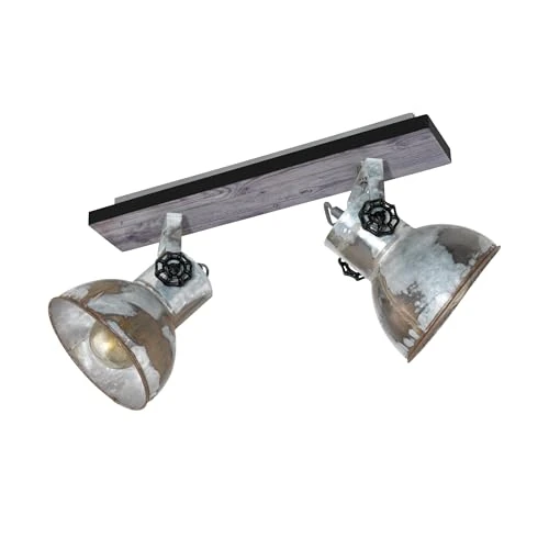 Offerta a tempo: Eglo Barnstaple Faretto vintage da soffitto a 2 luci dal design - 0.00% da 89.90 € a 89.90 €