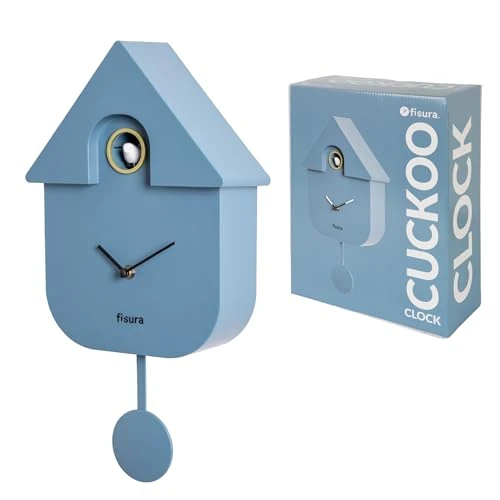 Offre limitée : fisura. - Horloge à Coucou Bleu et Blanc. Coucou Murale. Pendule Murale Originale. 3 Piles AA Non incluses. 21,5x8x41,5. Plastique ABS. de 69.50 € à 69.50 € (0.00% de remise)