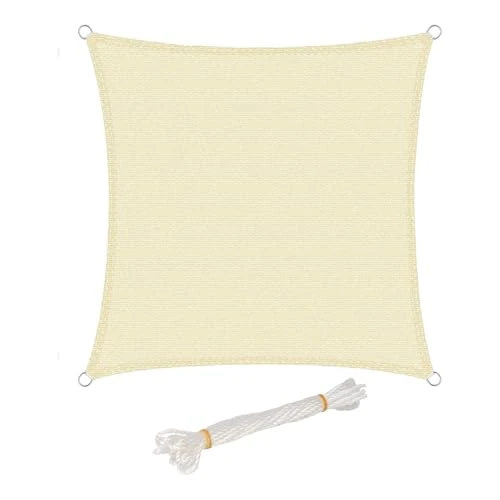 Oferta limitada: WOLTU Toldo Vela de Sombra Rectangular 4x5 m HDPE Transpirable Anti Rayos UV Solar protección 85% Resistente y para Jardín, Patio, Exteriores Arena, Crema de 63.99 € a 63.99 € (ahorro 0.00%)