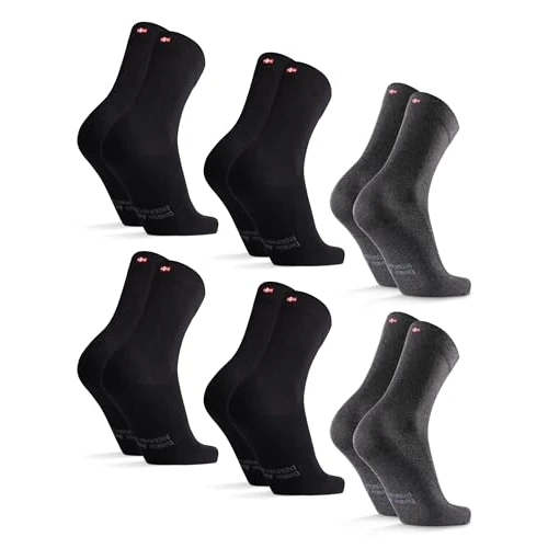 Zeitlich begrenztes Angebot: DANISH ENDURANCE Baumwollsocken 6 Paare (Mehrfarbig (4 x schwarz, 2 x grau), EU 43-47) von 32.95 € auf 29.95 € (9% Rabatt)
