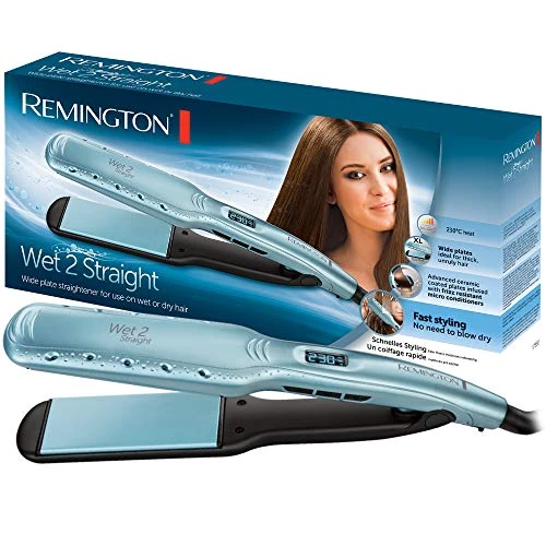 Limitiertes Angebot: Remington Glätteisen breit Wet2Straight(für Nass-und Trockenanwendung-zum Trocknen & Glätten der Haare, Hitzeaktivierten Anti-Frizz-Mikrowirkstoffe), LCD-Display, 140-230°C, Haarglätter S7350, Türkis von 39.24 EUR auf 39.24 EUR (Spare 0%)