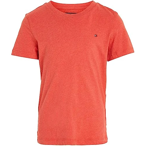 Tommy Hilfiger Boy's Boys Basic Cn Knit S/S Kb0kb04140 T-Shirt, Red (Apple Red Heather), 74