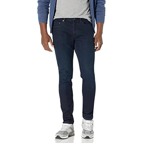 Amazon Essentials Jeans Elasticizzati Skinny - colori fuori produzione Uomo, Blu Sovratinto, 33W / 32L