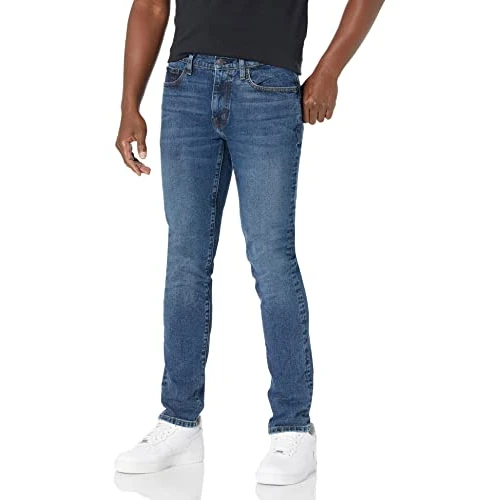 Amazon Essentials Men's Skinny-Fit Stretch Jean - Discontinued Colours, Vintage Wash, 33W / 29L