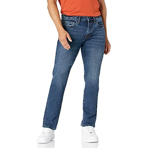 Offerta a tempo: Amazon Essentials Jeans Slim Fit - colori fuori produzione Uomo, Delavé Vintage, 38W / 28L - 0.00% da 20.35 € a 20.35 €