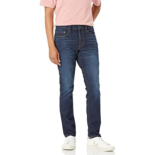 Limited-time offer: Amazon Essentials Men's Skinny-Fit Stretch Jean - Discontinued Colours, Indigo Wash, 28W / 28L from 11.40 GBP to 11.40 GBP (save 0%)