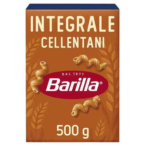 Offerta a tempo: Barilla Pasta Cellentani Integrali con Semola Integrale di Grano Duro, Pasta Corta Fonte di Fibre, Ideali con Sughi di Verdure o Carne, 500 g - 37% da 1.35 € a 0.85 €