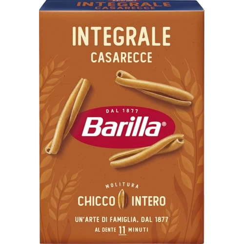 Offerta a tempo: Barilla Pasta Casarecce Integrali, Pasta Corta di Semola Integrale di Grano Duro, Integrale, 500 g - 0% da 0.95 € a 0.95 €