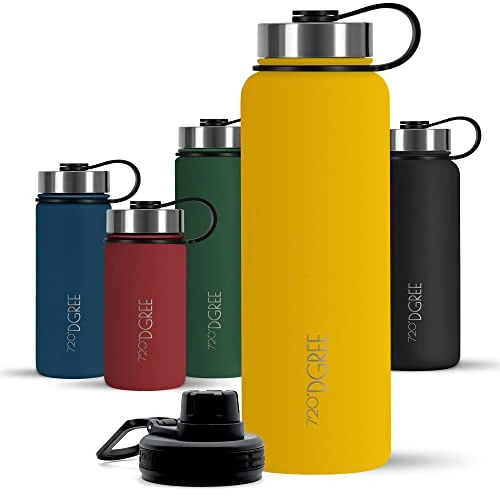 Oferta limitowana: 720°DGREE Butelka do picia ze stali nierdzewnej "noLimit" - 950ml - szczelna, gazowana, wolna od BPA - izolowana butelka z nakrętką dla dzieci, szkoły, fitness +darmowa pokrywka sportowa z 129.97 zł na 129.97 zł (oszczędź 0.00%)