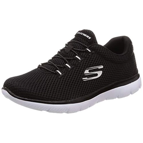 Offerta a tempo: Skechers Donna Summits 12985 Scarpe da ginnastica, Black Mesh/ White Trim, 38.5 EU - 16% da 69.95 € a 58.99 €