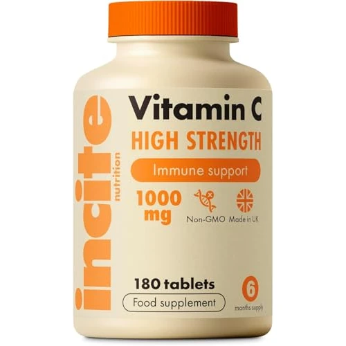 Oferta limitada: Incite Nutrition Tabletas de Vitamina C 1000 mg. Suministro de Vitamina C para 6 Meses. Suplementos Vitamínicos Energizantes, para los Sistemas Nervioso e Inmune. Apto para Vegetarianos y Veganos. de 9.99 € a 8.49 € (ahorro 15%)
