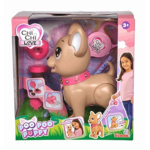 Oferta limitada: Simba Chi Chi Love Paseo Poo Poo Puppy, Perro Chihuahua de Juguete para pasear, 30 cm, Incluye Correa, plastilina y Accesorios. A Partir de 3 años (105893264) de 44.95 € a 28.81 € (ahorro 36%)