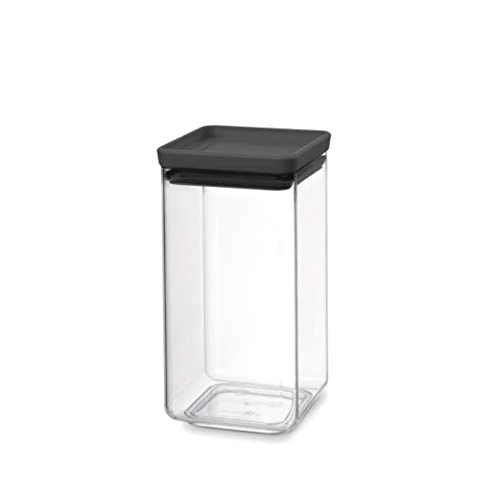 Limited-time offer: Brabantia Tasty+ Stackable Food Canister (Dark Gray / 0.4 Gal) BPA-Free Space-Saving Durable Jar with Silicone Seal Lid for Freshness from $16.26 to $16.26 (save 0.00%)