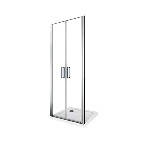 Leri douchedeur Saloon, vleugeldeur, antikalk-chroom 107 x 111 cm