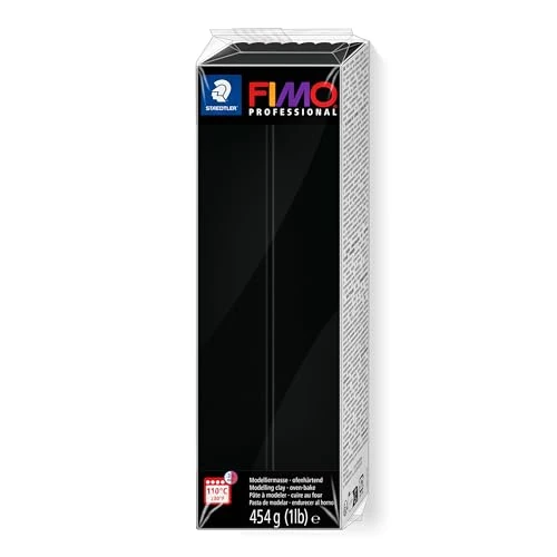 Limited-time offer: STAEDTLER 8041-9 FIMO Professional Oven-Hardening Polymer Modelling Clay, 454g - Black (Single Block) from 19.89 £ to 14.59 £ (save 27%)