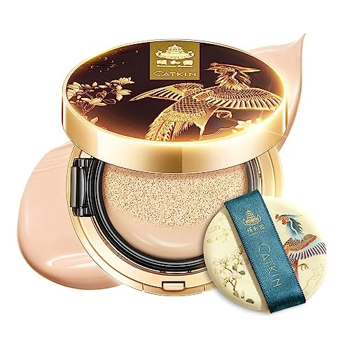 Offerta a tempo: CATKIN Fondotinta Cushion Cream Formula Leggero e Lunga Tenuta, Anti Age, Effetto Naturale, 7-in-1 Estratti di erbe, Finish Satin Trasparente, Ricariche Incluse 13g*2 C02 - 0.00% da 28.99 € a 28.99 €
