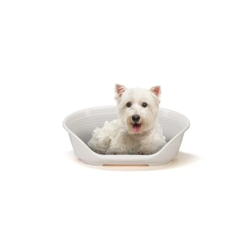 Tijdelijke aanbieding: Ferplast Hondenbed Kattenbed, Plastic Hondenbed Kleine Honden, 100% Gerecycled Plastic, Huisdierbed Wasbaar, Hondenmand, Ademend & Antislip, Siesta Deluxe 61,5 x 45 x 21,5 cm, S, Wit van 18.90 € naar 18.40 € (3% korting)