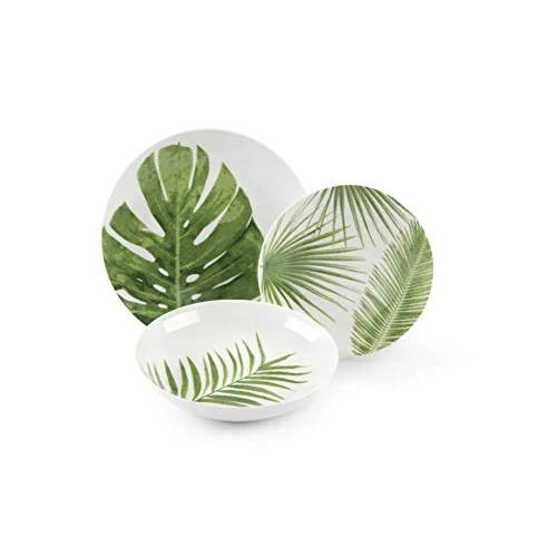 Excelsa Foliage 18-Piece Dinner Set, Porcelain