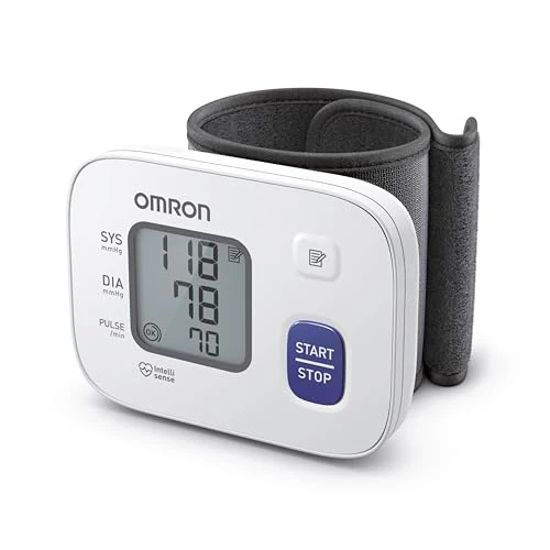 Offerta a tempo: OMRON RS2 Misuratore di Pressione da Polso Digitale, Sensore di Irregolarità Battito Cardiaco, 30 Misurazioni in Memoria - 34% da 39.99 € a 26.50 €