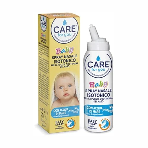 Offerta a tempo: CARE for You, Spray Nasale Isotonico Baby - Spray Nasale Bambini, Soluzione Isotonica, Pulizia Quotidiana del Naso, Indicato per Bambini e Neonati, 2+ Mesi, 100 ml - 30% da 4.39 € a 3.07 €