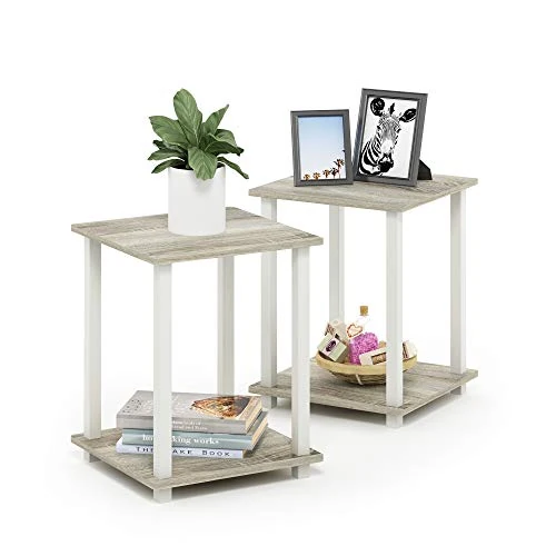 Offerta a tempo: Furinno Simplistic Tavolino, set di due, rovere Sonoma/bianco - 55% da 52.99 € a 23.79 €