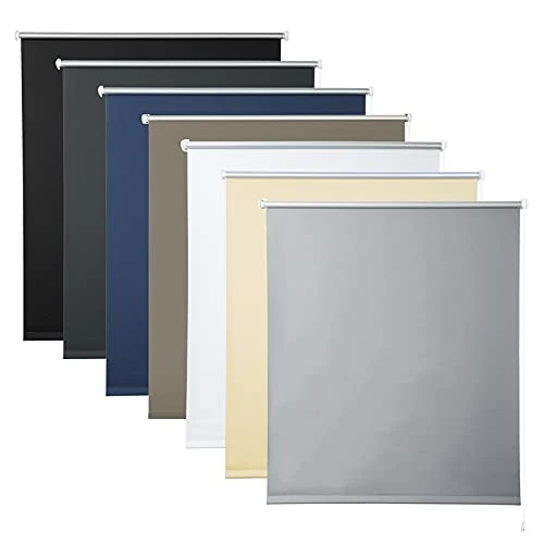 Limited offer: WOLTU TR5700gr17 Blackout Roller Blind Polyester Coated Roller Shade Sun Blockout Quick Mounting No Drilling Required for Windows and Doors 120x210cm Grey from 35.99 EUR to 34.18 EUR (save 5%)