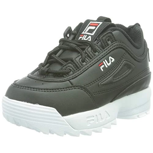 Limited-time offer: Fila Unisex Kids Disruptor Sneaker, Black, 10 UK Child from 68.74 £ to 33.21 £ (save 51.69%)