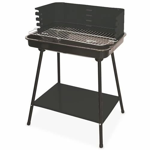 soriani Holzkohlegrill, rechteckig, 58 x 38 cm, Sun-Day, Schwarz