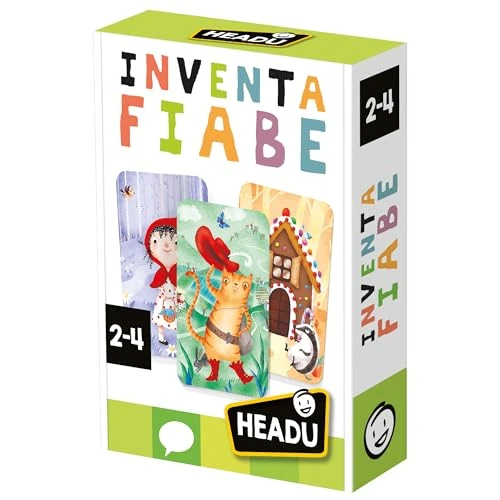 Offerta a tempo: HEADU - Inventa Fiabe - Racconta, Crea e Gioca! | Gioco Educativo Bambini 2-4 Anni, Carte Fiabe, Gioco Raccontastorie, Creatività Linguistica, Memoria, Sequenze, Idea Regalo Bambini 2 3 4 Anni - 49% da 10.99 € a 5.59 €
