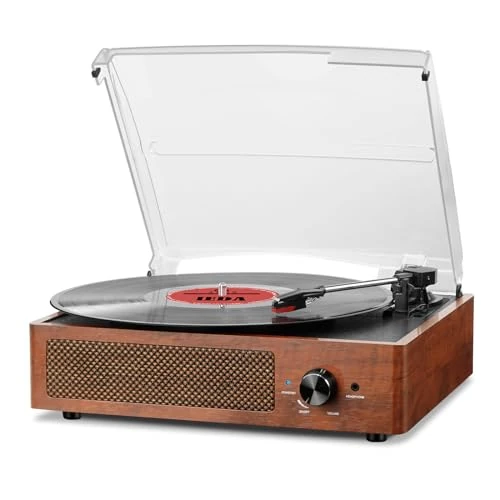Oferta limitowana: Przenośny gramofon Bluetooth Trzy Prędkość (33 1/3, 45 I 78 RP), Vintage Winyl Gramofon ze zintegrowanymi głośnikami Stereo, Obsługuje wyjście Jack Rca/3,5 Mm Pomarańczowy z 336.22 zł na 336.22 zł (oszczędź 0.00%)