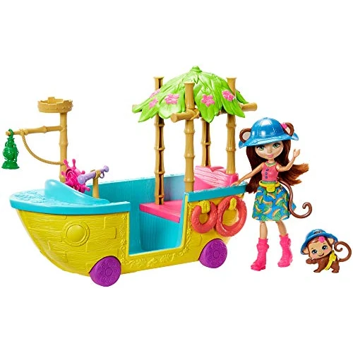 Limited-time offer: Mattel Enchantimals Junglewood Boat & Merit Monkey Doll, Multi Color from $58.20 to $58.20 (save 0.00%)