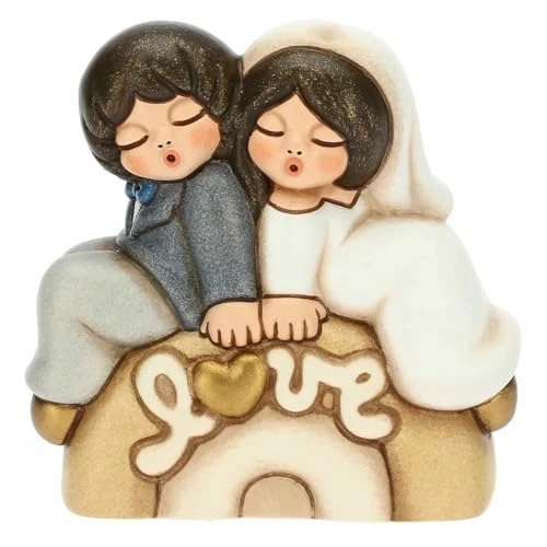 Offerta a tempo: THUN, Bomboniera Matrimonio con Coppia di Sposini in Ceramica Decorata a Mano, Versione Piccola, Linea Bomboniere, 6.7x3.3x6.7 cm h - 0.00% da 19.90 € a 19.90 €