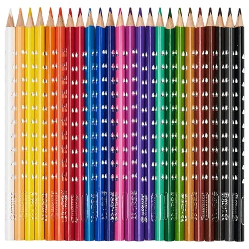 Offerta a tempo: Pelikan Silverino, Matite Colorate con Fusto Triangolare e Impugnatura Ergonomica per Bambini, Pastelli dai Colori Intensi e Lavabili, Astuccio da 24 Colori - 15% da 7.50 € a 6.38 €
