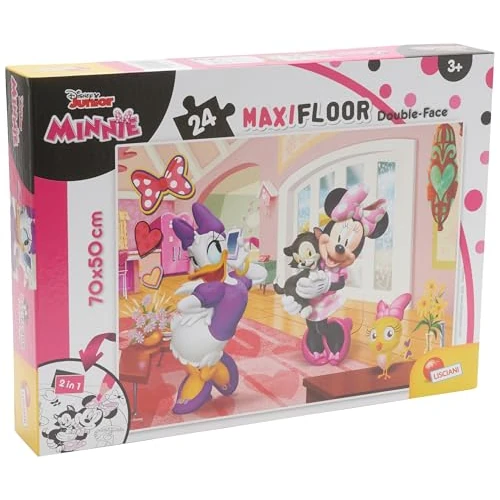 Offre limitee: Liscianigiochi, Maxi Puzzle pour enfants à partir de 3 ans, 24 pièces, 2 en 1 Double Face Recto / Verso avec le dos à colorier - Disney Minnie 74068 de 13.27 EUR a 13.27 EUR (economie 0%)