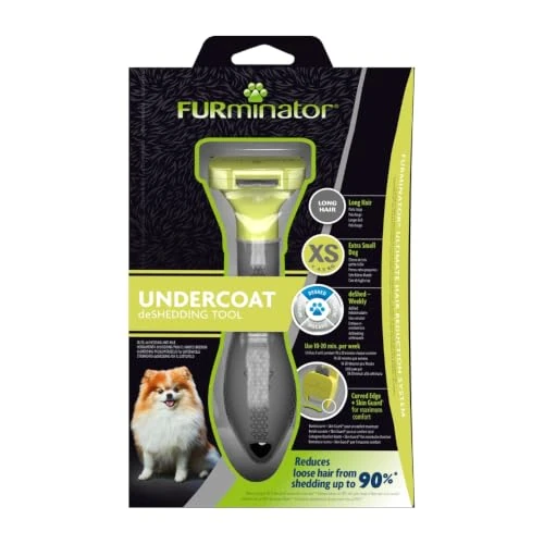 Oferta limitada: FURminator deShedding, Tool para perros extra pequeños de pelo largo, Cepillo talla XS para perros extra pequeños para eliminar el pelo suelto, Diseño mejorado de 27.99 € a 27.99 € (ahorro 0.00%)