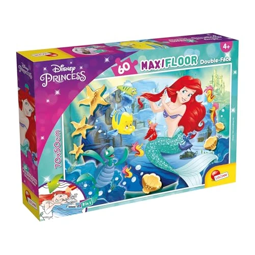 Liscianigiochi, Disney Little Mermaid Princess Puzzle, 60 Pezzi, Multicolore, 74167